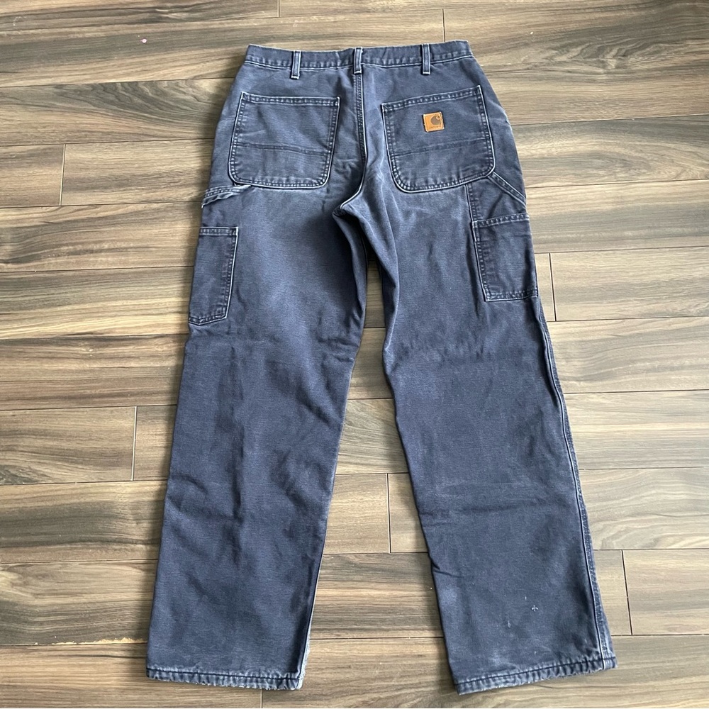 Carhartt B111 Men's Washed Duck Flannel Lined Straight Leg Dungarees Siz…
